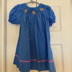 Easter bunny smocked dress